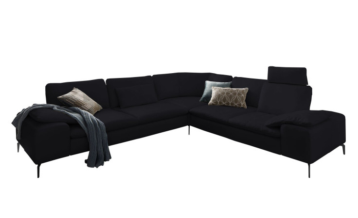 Komfort-Ecksofa Valentino, in der Farbausführung Anthrazit