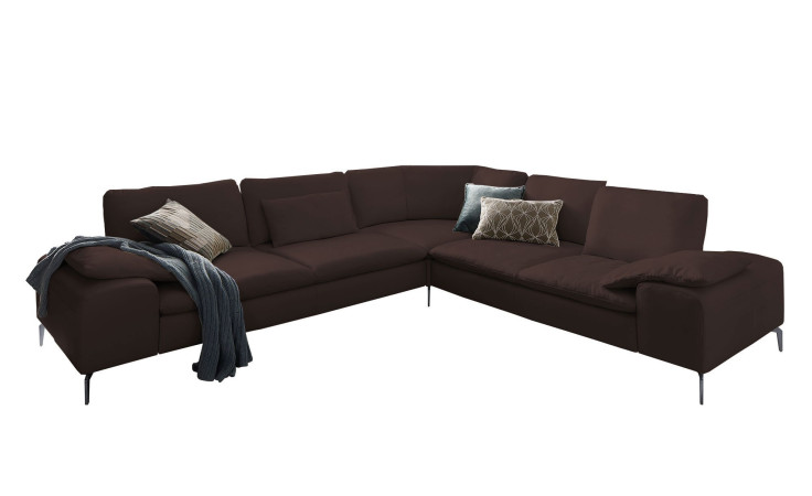 Basis-Ecksofa Valentinoo, in der Farbausführung Dunkelbraun