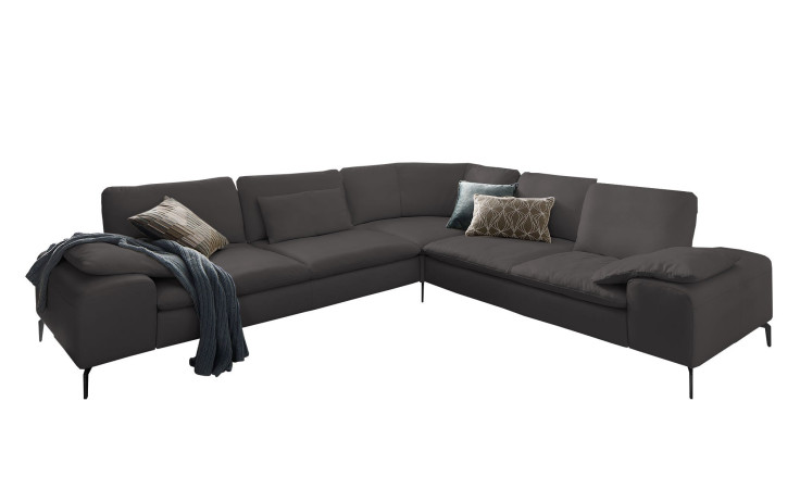 Basis-Ecksofa Valentinoo, in der Farbausführung Dunkelgrau