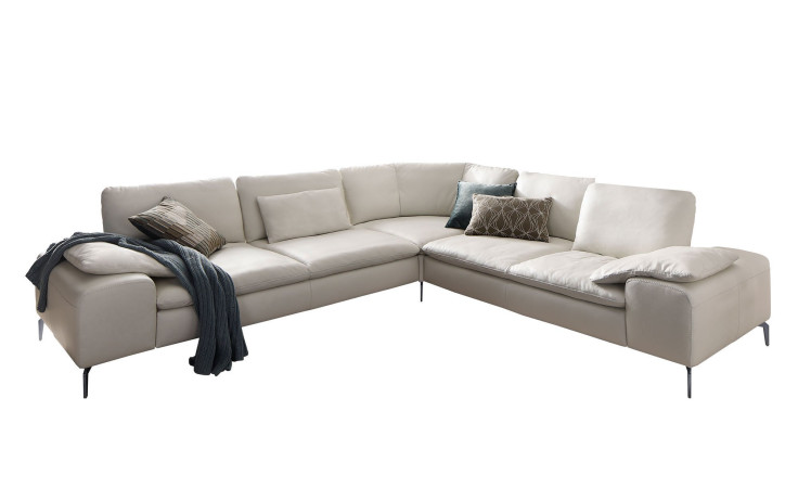 Basis-Ecksofa Valentinoo, in der Farbausführung Creme Weiß