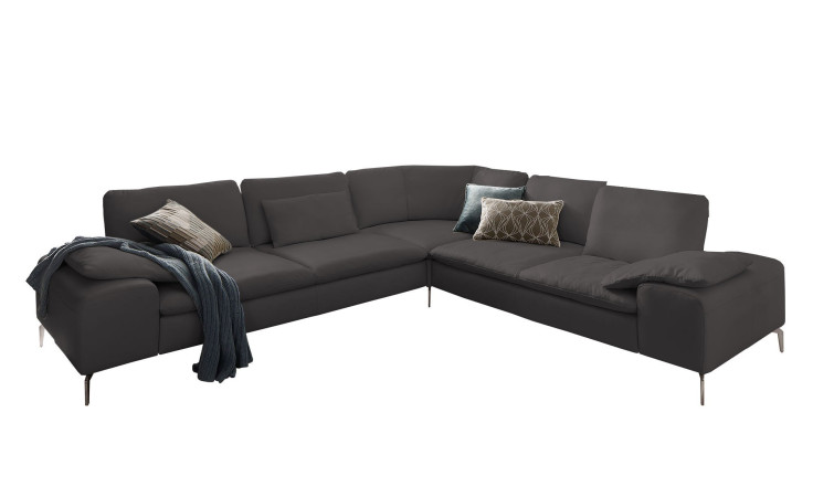 Basis-Ecksofa Valentinoo, in der Farbausführung Dunkelgrau