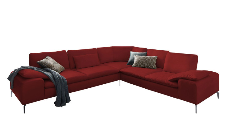 Basis-Ecksofa Valentinoo, in der Farbausführung Dunkelrot