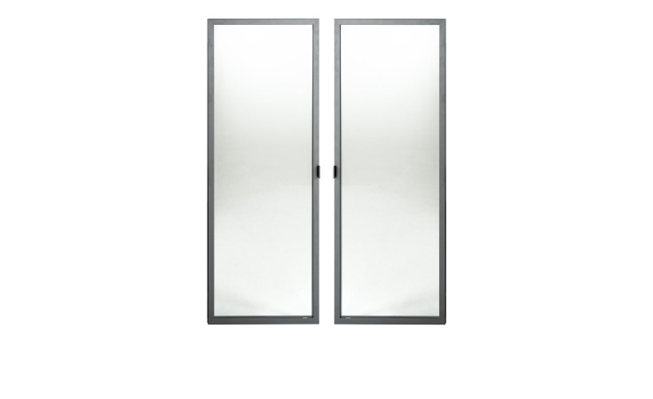 Glastüren-Paar Renatura mit einem Rahmen in anthrazit und innen Glas.