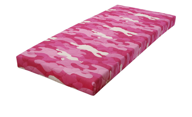 Federkern-Matratze Easydream FK 3000 H2 mit Bezug in Camouflage-Optik pink