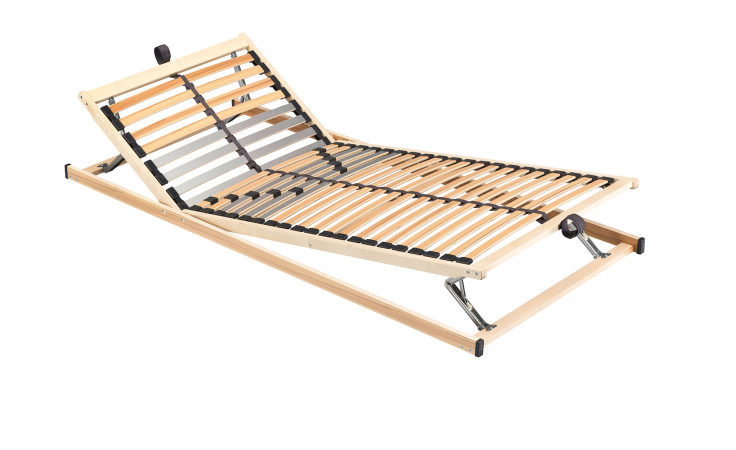 Lattenrost Easynight 28 KF, 90 x 190 cm, verstellbarer Lattenrost aus Holz mit angehobenem Kopfteil.