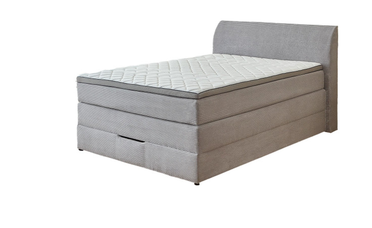 Boxspringbett Kawai in der Farbe silber