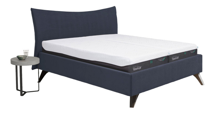 Polsterbett Discovery Design in einem Bezug in Navy.