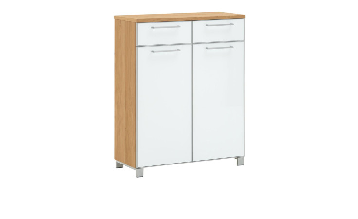 Schuhschrank Salerno in Eiche bianco und Optiweiß