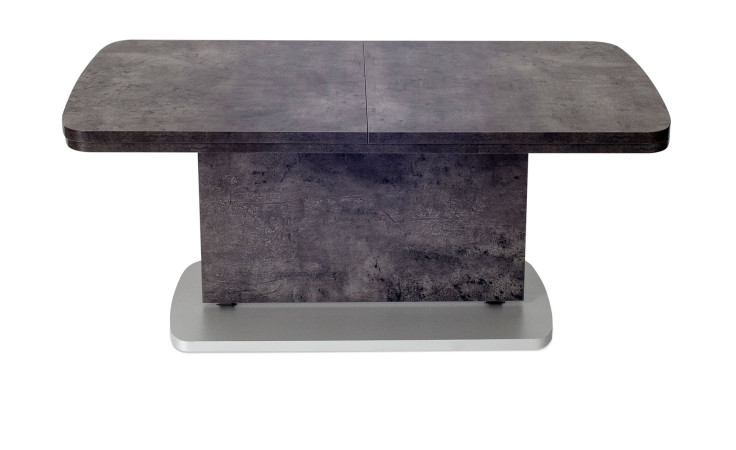 Couchtisch JM-02-02 in Beton Optik dunkel mit Melaminbeschichtung, Draufsicht