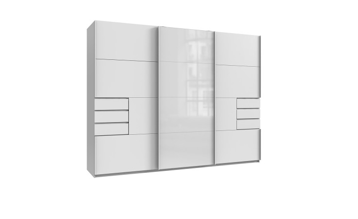 Schwebetürenschrank Sophia in weißer Farbausführung