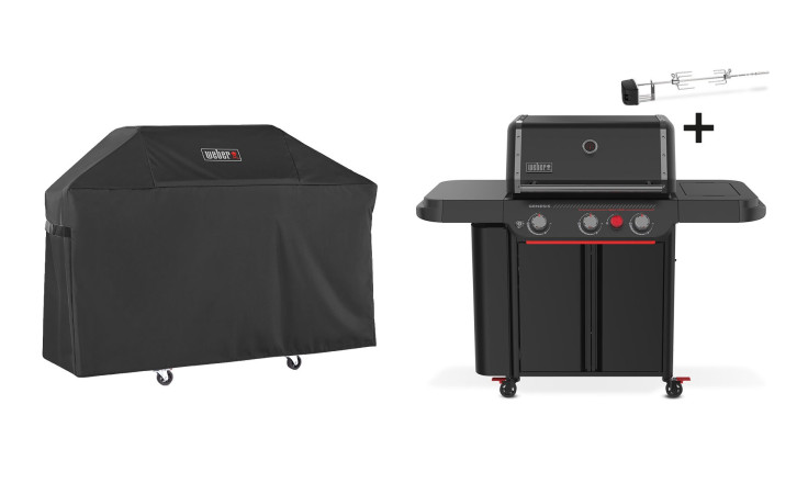 Gasgrill inkl. Abdeckhaube Genesis Premium, in schwarz