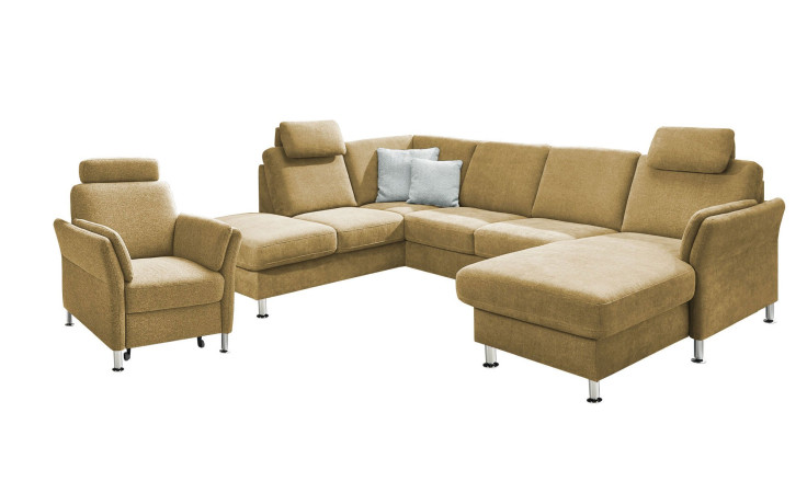 Komfort-Ecksofa plano|FORM Lirio in der Farbausführung Gelb