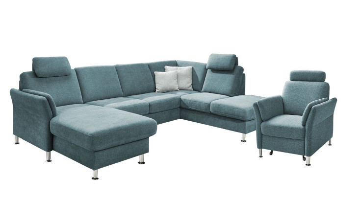 Komfort-Ecksofa plano|FORM Lirio in der Farbausführung Ice
