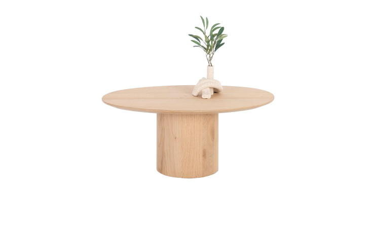 Couchtisch Trenton in Eichenfurnier, mit organischer Form