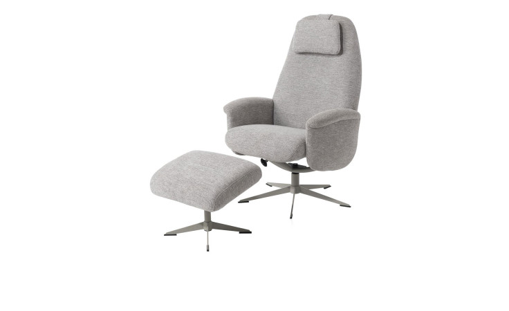 Relaxsessel + Hocker Tonale von Xoon in Grau