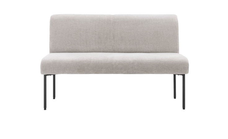 Sitzbank Reverso in Chenille-Stoff in Kiesel, mit Taschenfederkern