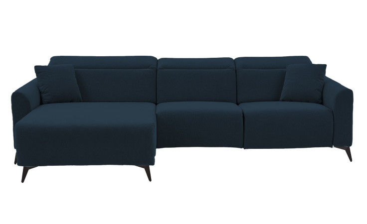 Wohnlandschaft Triest in einem Bezugsstoff in blau