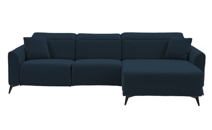 Wohnlandschaft Triest in einem Bezugsstoff in blau