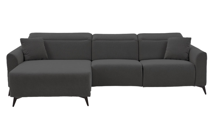 Wohnlandschaft Triest in einem Bezugsstoff in dunkelgrau