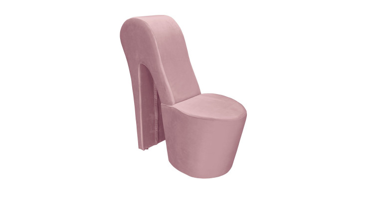 Sessel Siena in rosa, High-Heel-Form, Ansicht schräg seitlich