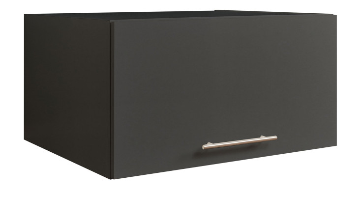 Aufsatzschrank Laundry in Anthrazit mit einem Griff in Chrom matt