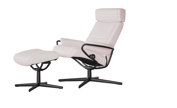 Relaxsessel mit Hocker Stressless Paris Croß ah, in der Farbausführung Weiß