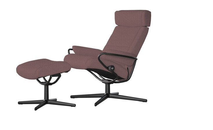 Relaxsessel mit Hocker Stressless Paris Croß ah, in der Farbausführung Rot