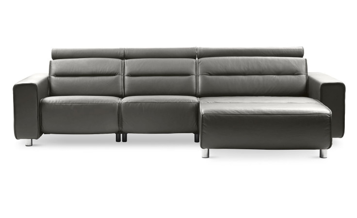 Stressless Sofa Emily mit zwei Sitzen und einem Longseat in grau