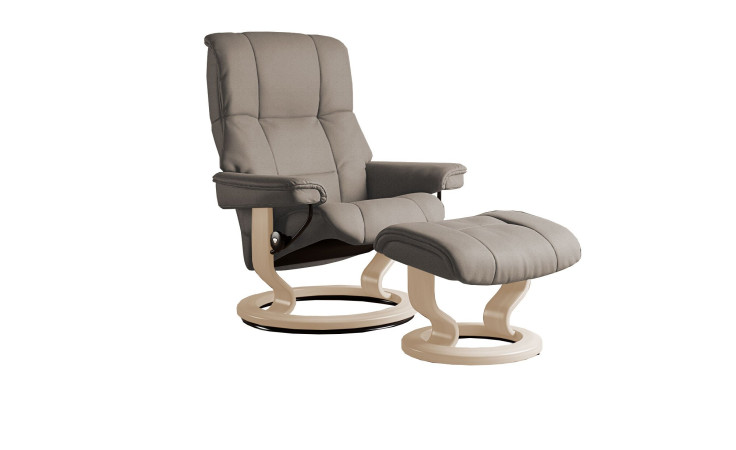 Relaxsessel mit Hocker Stressless Mayfair, in der Farbausführung Graubraun