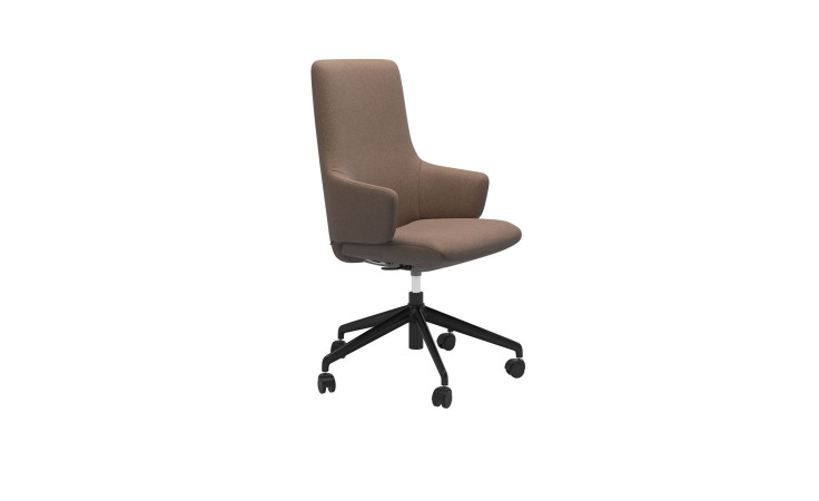 Drehstuhl Stressless Laurel v2 High (L), in der Farbausführung Warm Brown, Schrägansicht
