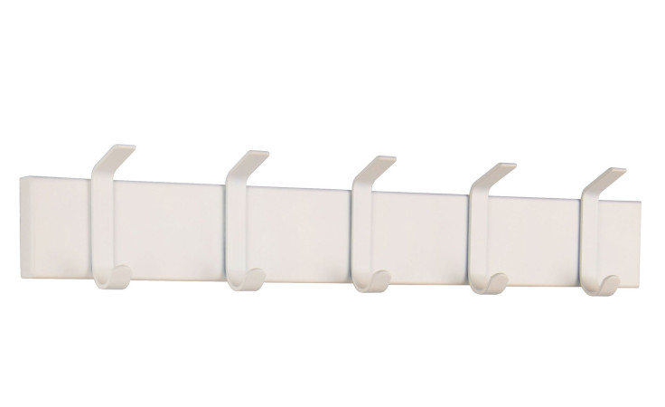 Wandgarderobe Doro in Sand aus Metall. Schräge Seitenansciht