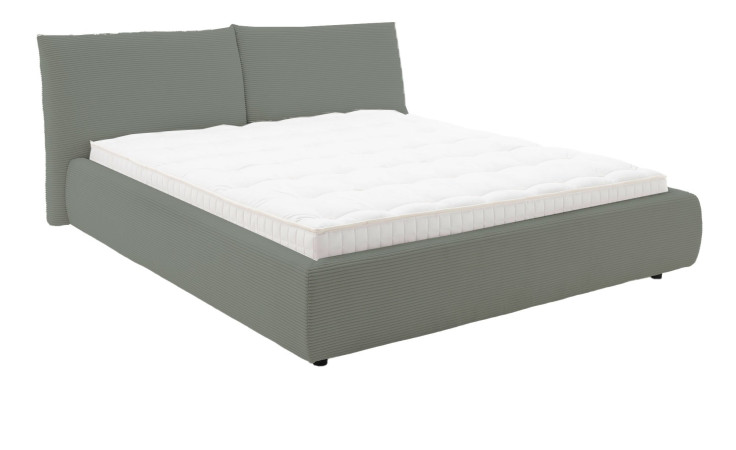 Komfort-Polsterbett Houston in einem Feincordbezug in Oliv.