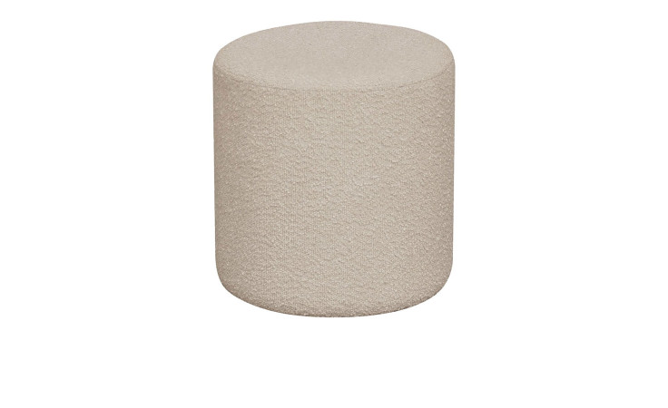 Pouf Nilla von House Nordic bezogen in Bouclé-Stoff in Beige