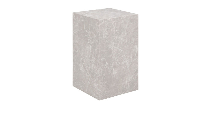 Beistelltisch Nilla in Marmoroptik in Beige, aus MDF, Rechteck-Form