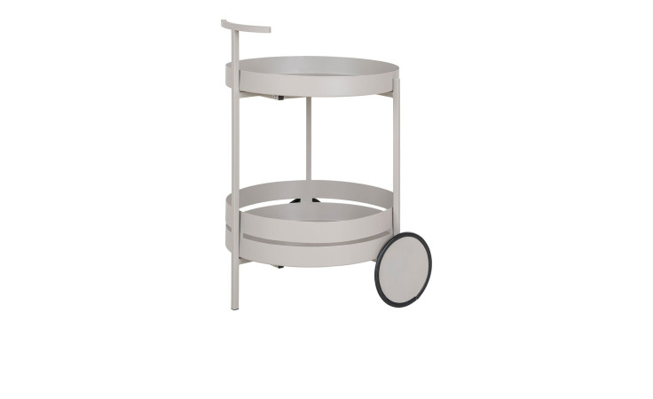 Barwagen Nilla von House Nordic, rund in Cool Grey (Grau) mit Rollen