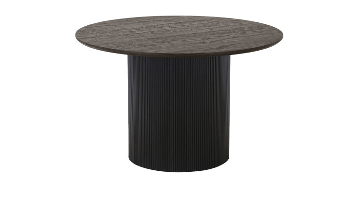 Esstisch Nilla von House Nordic in rund, Farbe in Dunkelbraun aus Melamin und MDF