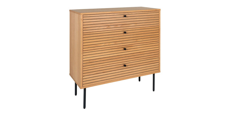 Kommode Nilla von House Nordic aus Eichenfurnier mit 4 Schubladen