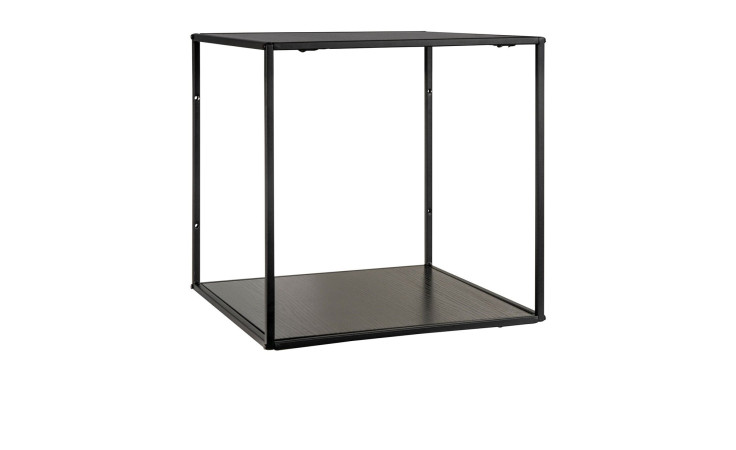 Wandregal Nilla von House Nordic aus schwarzem Metall, Würfel-Form
