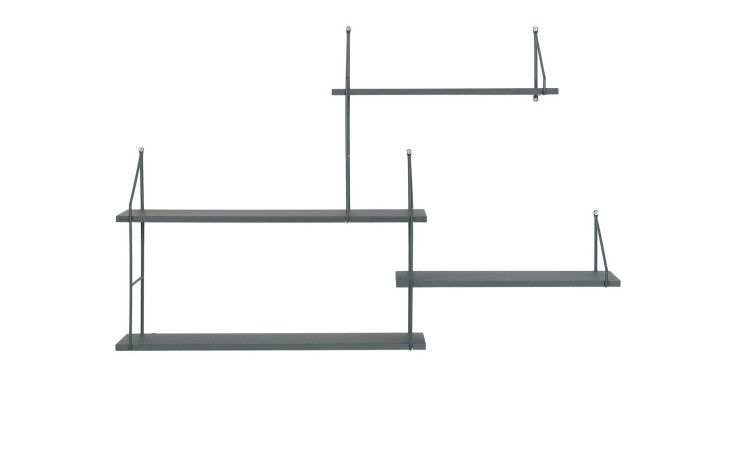 Wandregal Nilla von House Nordic in Grün aus Metall, mit 4 Böden