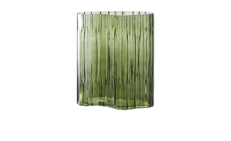 Vase Nilla von House Nordic in Rauchgrün aus Glas