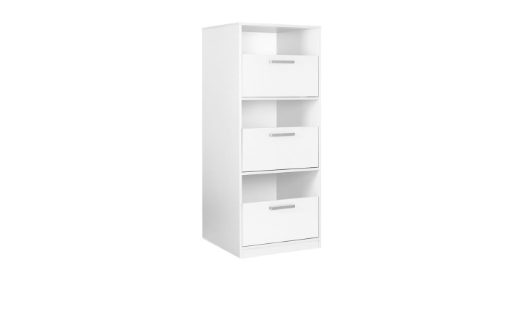 Wäscheschrank Lifestyle in Weiß mit 3 Klappen