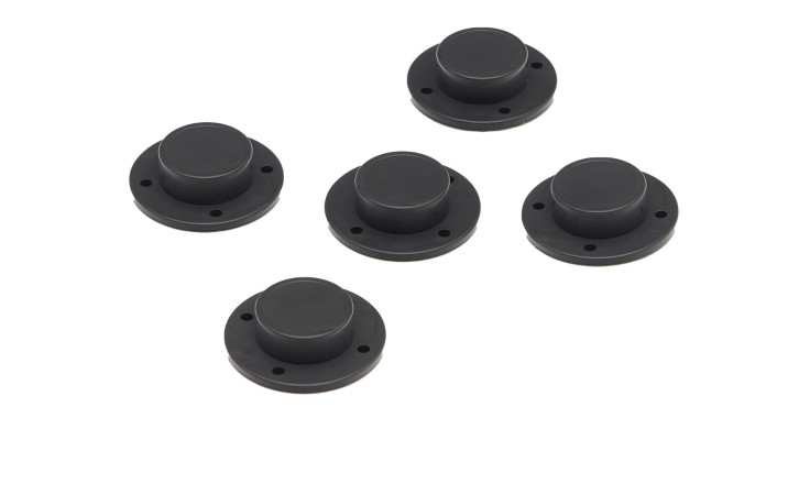 5er Set Fuß-Set Litto in Schwarz