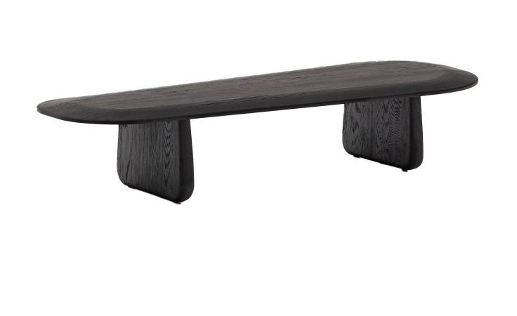 Couchtisch Pirita von Kave Home aus massiver Eiche in schwarz