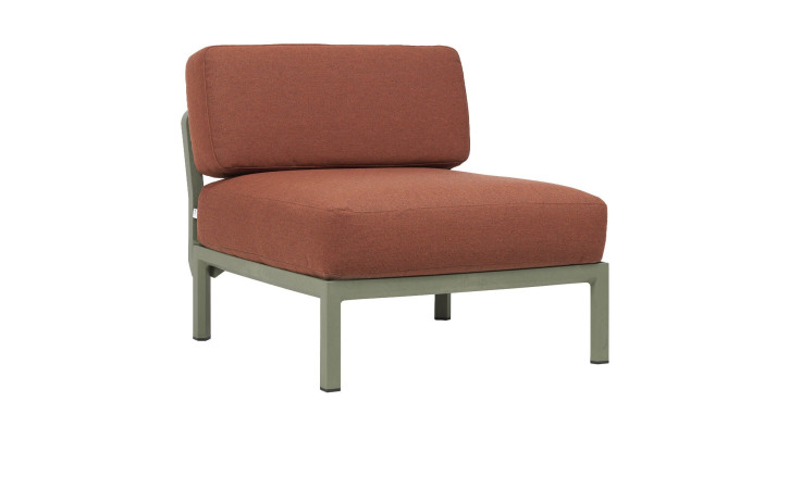 Mittel-Element Maximo in Canella/Cactus (Rotbraun/Grün), Gestell mit Matt-Effekt