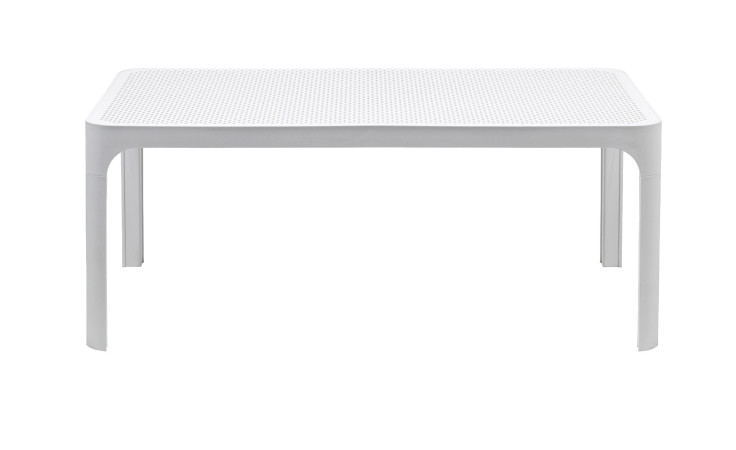 Couchtisch Net Table 100 in Bianco Weiß, aus Fiberglass-Polypropylen