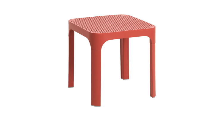 Beistelltisch Net Table 40 in Corallo, stapelbar, 40 x 40 cm