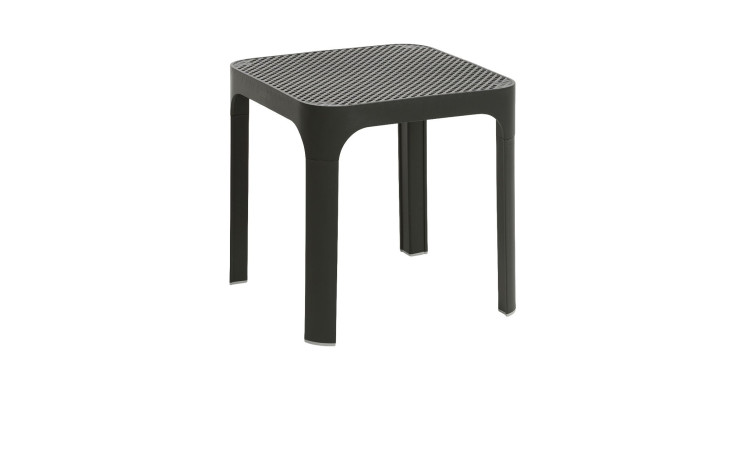 Beistelltisch Net Table 40 in Anthrazit, stapelbar, 40 x 40 cm