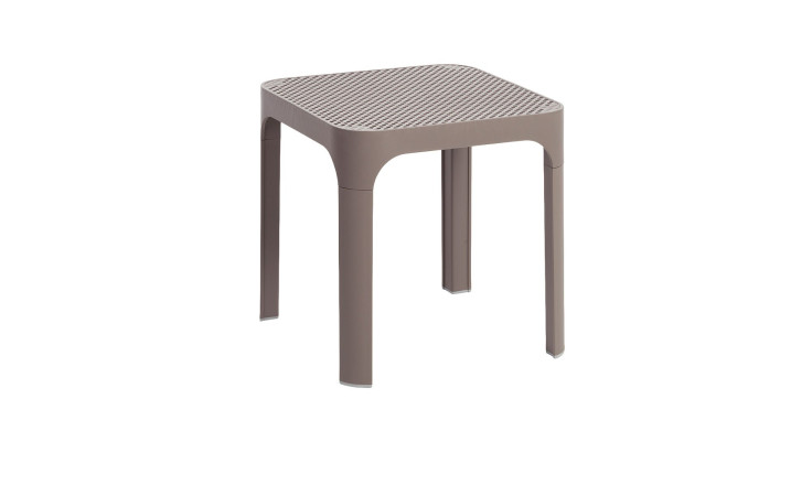 Beistelltisch Net Table 40 in Tortora (Braun), stapelbar, 40 x 40 cm