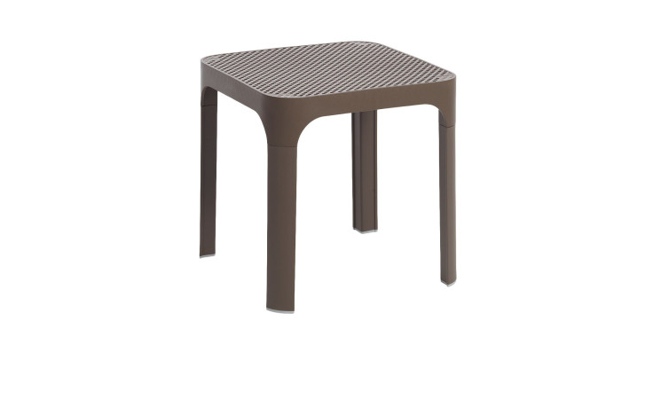 Beistelltisch Net Table 40 in Tabacco (Dunkelbraun), stapelbar, 40 x 40 cm