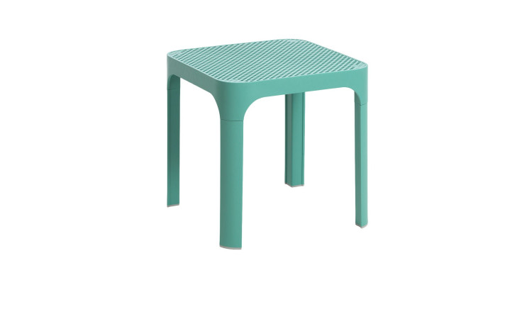 Beistelltisch Net Table 40 in Salice (Grün-Blau) stapelbar, 40 x 40 cm
